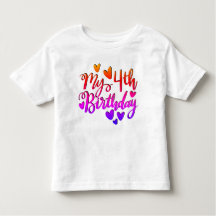 Mon t-shirt enfant arc-en-ciel pour 4 ans