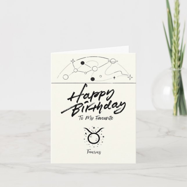Mon Taurus préféré Cartes d'Anniversaire Coeur (Devant)