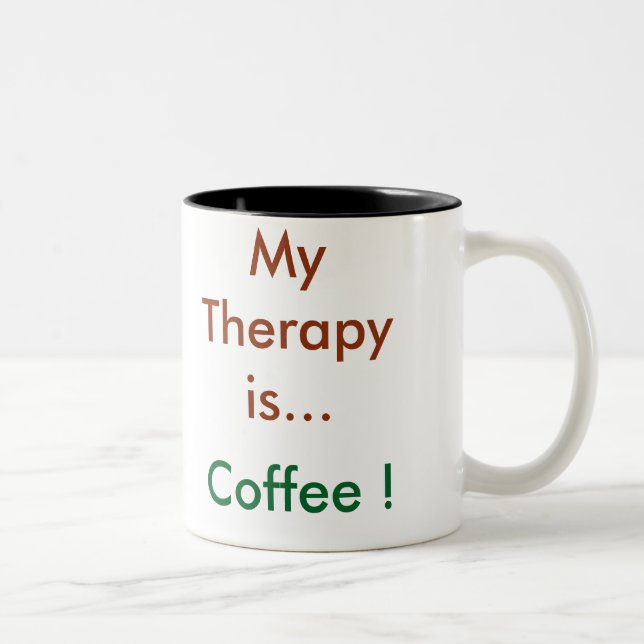 "Mon traitement est du café" Mug de café (Droit)