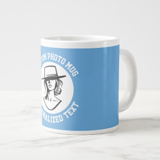 Mon Visage sur un Mug Géant PERSONNALISÉ BLEU POUD