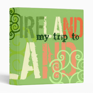 "Mon voyage en Irlande" Drapeau irlandais Classeur
