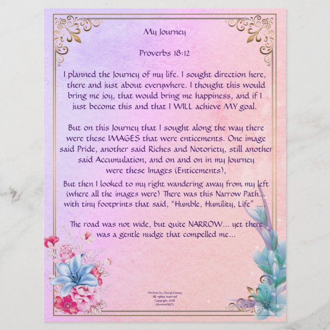 Mon voyage Papier personnalisé (Devant)