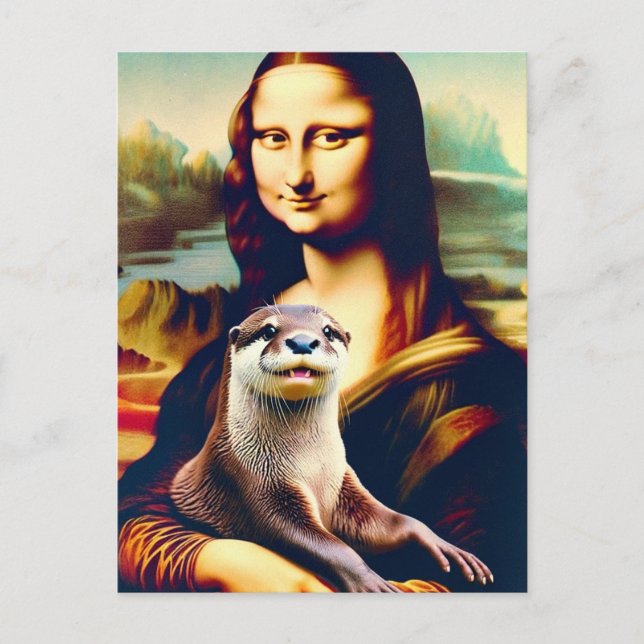 Mona and her Otter Postcard (Front)
