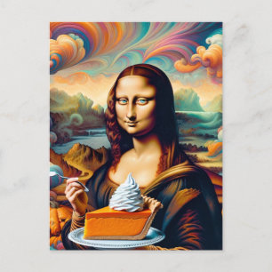 Mona Enjoys Pumpkin Pie Postcard