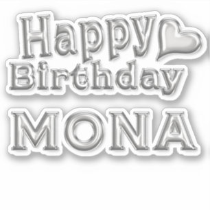Mona Happy Birthday Autocollants