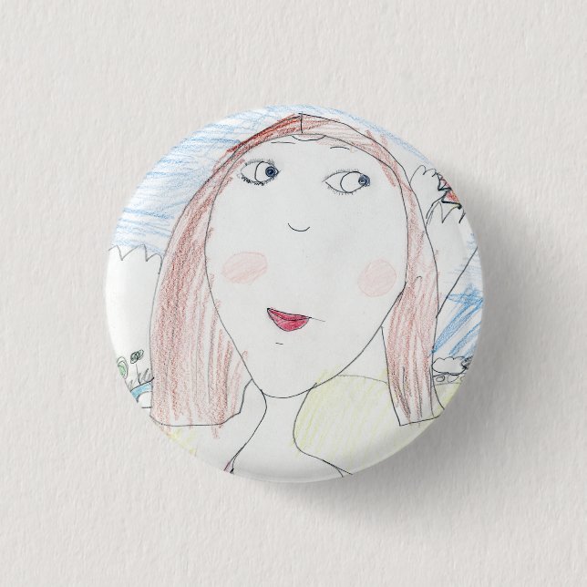 Mona Lisa 1 Inch Round Button (Front)