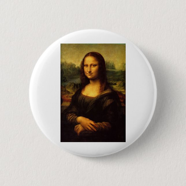 Mona Lisa 2 Inch Round Button (Front)