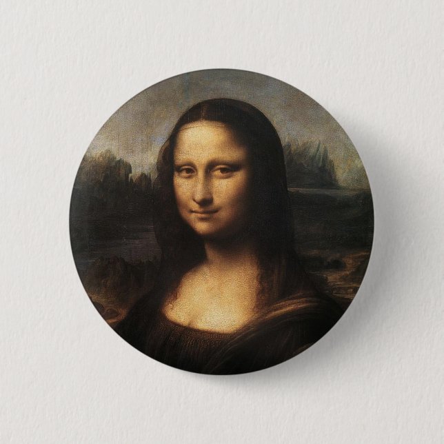 Mona Lisa 2 Inch Round Button (Front)