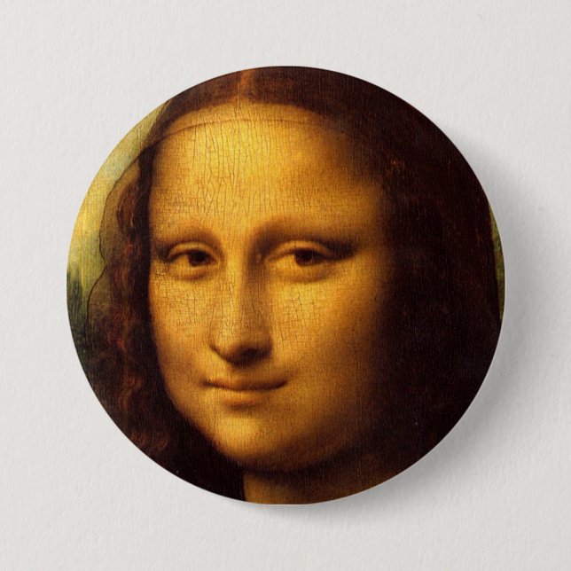 Mona Lisa 3 Inch Round Button (Front)