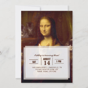 Mona Lisa and her cat                              Invitation