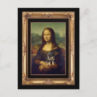 Mona Lisa and Her Rottweiler Postcard