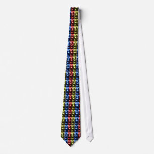 Mona Lisa Animal Print Primary Colours Tie
