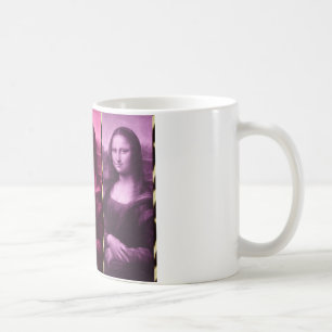Mona Lisa Animal Print Purple Pink Chocolate Coffee Mug