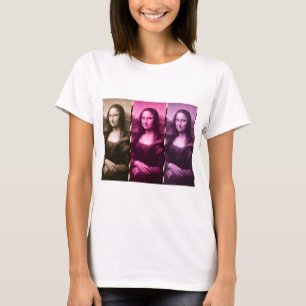 Mona Lisa Animal Print Purple Pink Chocolate T-Shirt