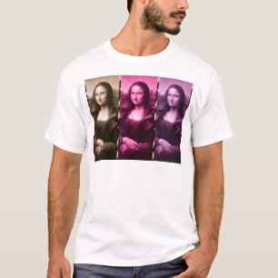 Mona Lisa Animal Print Purple Pink Chocolate T-Shirt