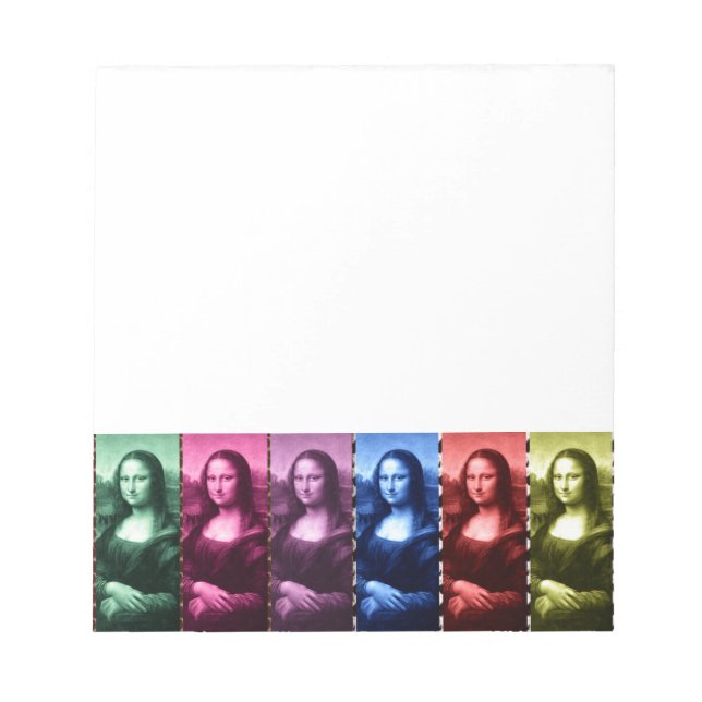 Mona Lisa Animal Print Rainbow Notepad (Front)