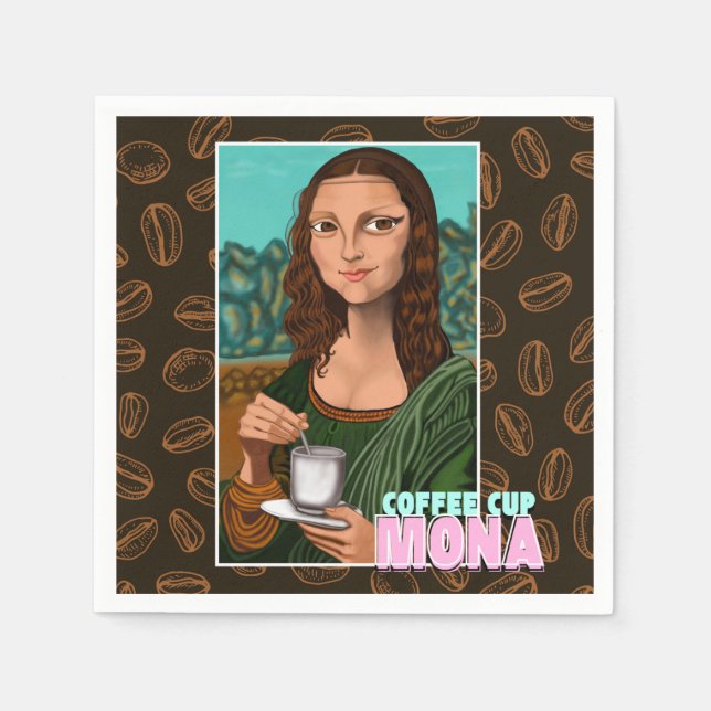 Mona Lisa Art Coffee Edition Napkin (Front)