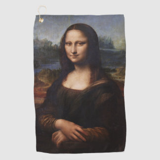 Mona Lisa & Art Golf Towel /Leonardo da Vinci
