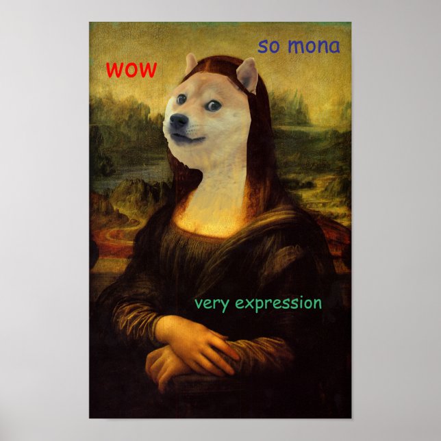 Mona Lisa Artistic Doge Poster (Front)
