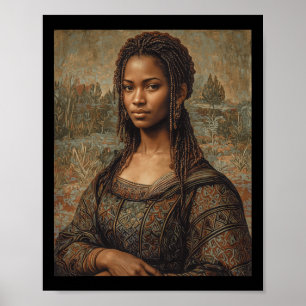 Mona Lisa Black Art Juneteenth Day Black Pride Wom Poster