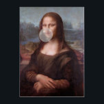 Mona Lisa blowing gray bubble gum Acrylic Print<br><div class="desc">Mona Lisa blowing gray bubble gum</div>