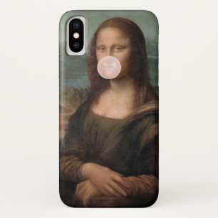 Mona Lisa Blowing Pink Bubble gum  Case-Mate iPhone Case