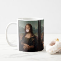 Mona Lisa Blowing Pink Bubble gum 