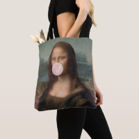 Mona Lisa Blowing Pink Bubble gum 