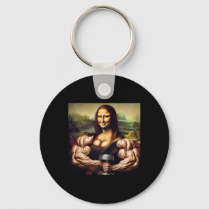 Mona Lisa Bodybuilding Funny Gift 5 Keychain
