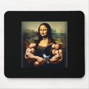 Mona Lisa Bodybuilding Funny Gift 6 Mouse Pad
