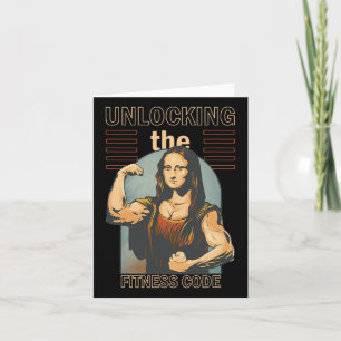Mona Lisa Bodybuilding Muscle Gym Weightlifting Wo Card