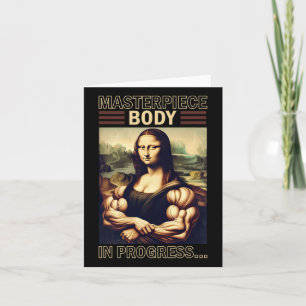 Mona Lisa Bodybuilding Muscle Gym Weightlifting Wo Card
