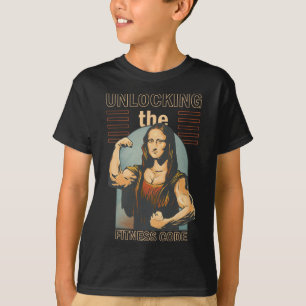 Mona Lisa Bodybuilding Muscle Gym Weightlifting Wo T-Shirt
