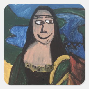 Mona Lisa by Joel Anderson Square Sticker