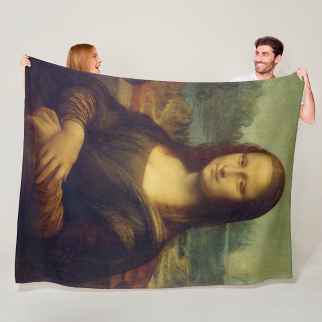 Mona Lisa By Leonardo Da Vinci Fleece Blanket (In Situ)
