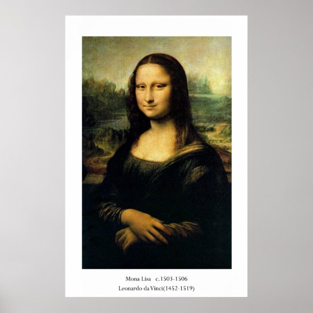 Mona Lisa by Leonardo Da Vinci Poster (Front)