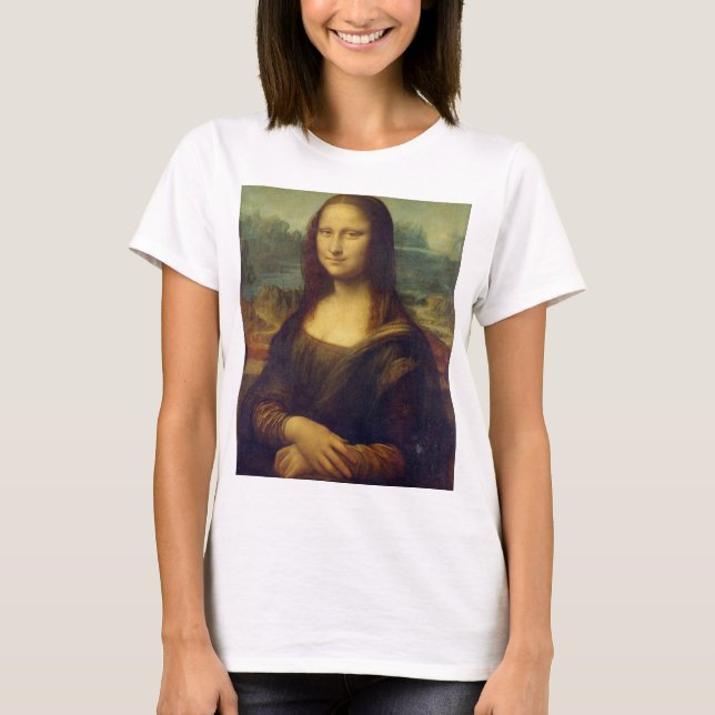 Mona Lisa By Leonardo Da Vinci T-Shirt (Front)