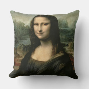 Mona Lisa, c.1503-6 (oil on panel) Throw Pillow