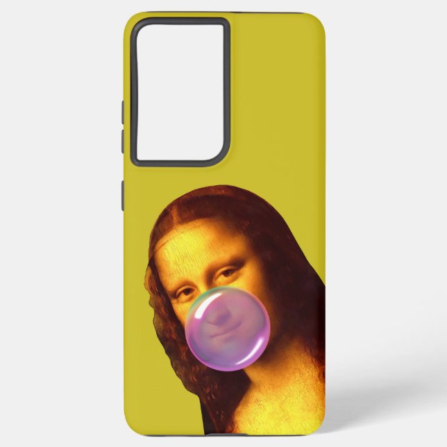 Mona Lisa Chewing gum Bubble Samsung Galaxy S21 Ultra Case (Back)