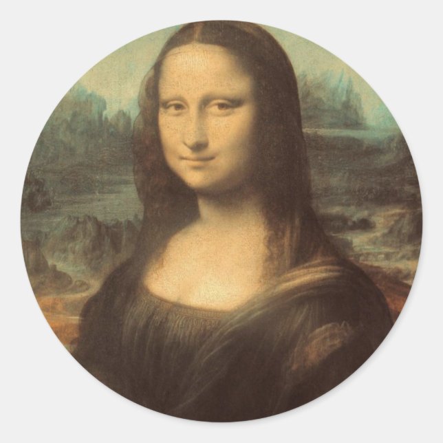 Mona Lisa Classic Round Sticker (Front)