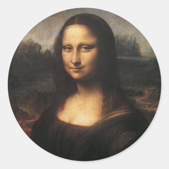 Mona Lisa Classic Round Sticker (Front)