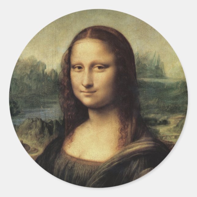 Mona Lisa Classic Round Sticker (Front)