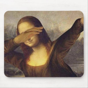 Mona Lisa Dabbing Mouse Pad