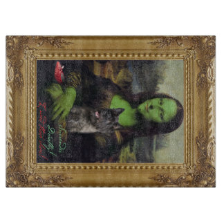 Mona Lisa dans la planche à découper de parodie de