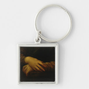 Mona Lisa, detail of her hands, c.1503-06 Keychain