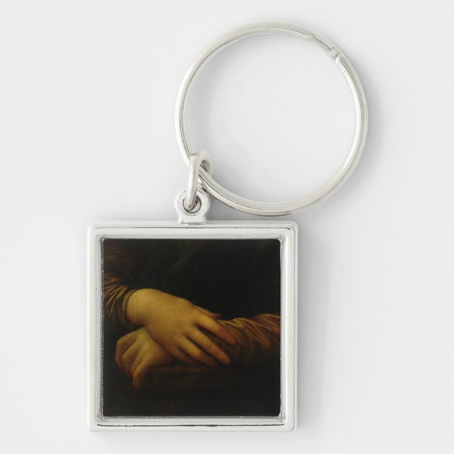 Mona Lisa, detail of her hands, c.1503-06 Keychain (Front)