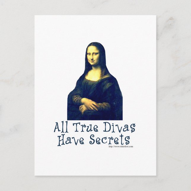Mona Lisa Diva Secrets Postcard (Front)