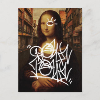 Mona Lisa Downtown Holiday Postcard