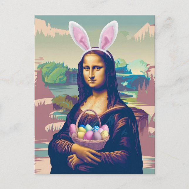 Mona Lisa Easter Postcard (Front)