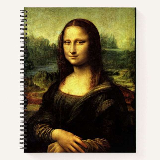 Mona Lisa, fine art painting, Notebook (Front)